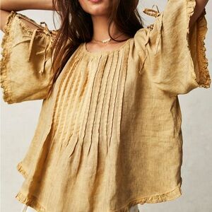 Free People Lilia Pintuck Top